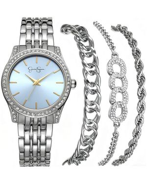 Jessica Simpson Bracelet Watch Set - Blue