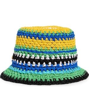 Kate Spade Sunny Stripe Straw Cloche - Green