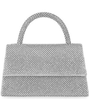Jessica Mcclintock Remi Crystal Top Handle Bag - Gray
