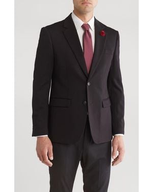 Tahari Slim Fit Textured Sport Coat - Black