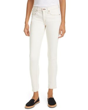 Rag & Bone Cate Mid Rise Ankle Skinny Jeans - White