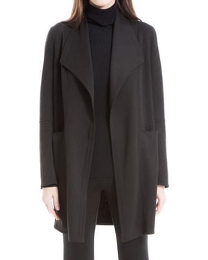 Max Studio Trapunto Scuba Knit Topper - Black