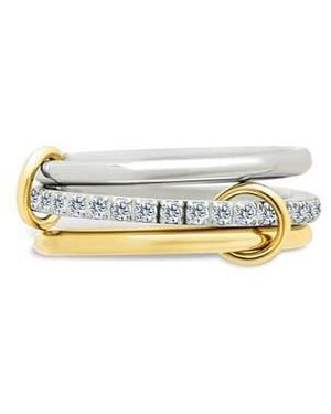 Sterling Forever Edda Cubic Zirconia Statement Linked Stacking Ring - Multicolor