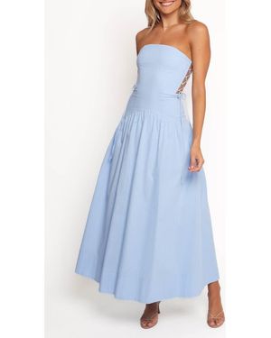 Petal & Pup Maude Sleeveless Fit & Flare Dress - Blue