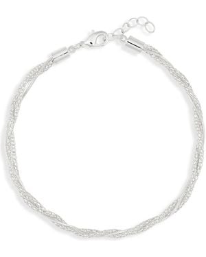 Nordstrom Rack Demi Fine Twisted Multichain Anklet - Metallic