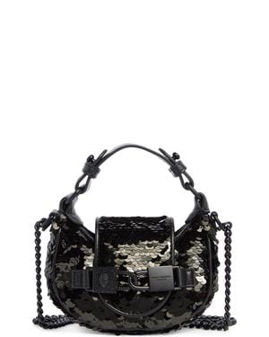 Kurt Geiger Micro Kingsley Sequin Hobo Bag - Black