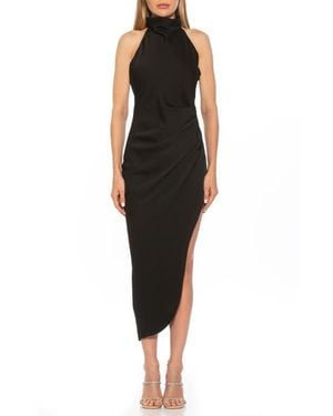 Alexia Admor June Draped Halter Neck Dress - Black