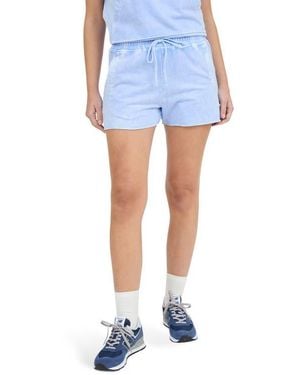 Blu Pepper Acid Wash Drawstring Shorts - Blue