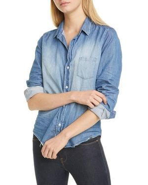 Frank & Eileen Barry Denim Button-Up Shirt - Blue