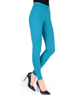 Memoi Soft Chic Leggings - Blue