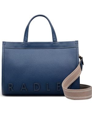Radley Alba Place Small Zip Top Leather Satchel - Blue