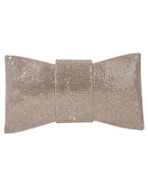 BERNESS Rhinestone Bow Clutch - Gray
