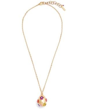 Kurt Geiger Floral Egg Pendant Necklace - Multicolor