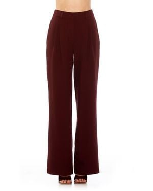 Alexia Admor Ellie Pleated Wide Leg Pants - Red