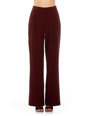 Alexia Admor Ellie Pleated Wide Leg Pants - Red