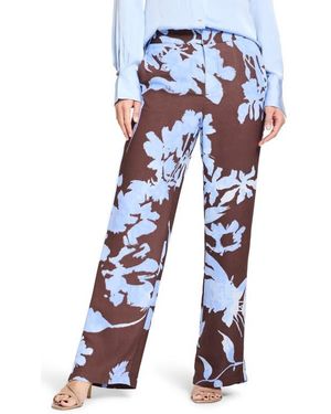 NIC+ZOE Eliot Blossom Wide Leg Pants - Blue