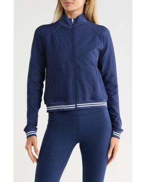 90 Degrees Seamless Net Play Tennis Jacket - Blue