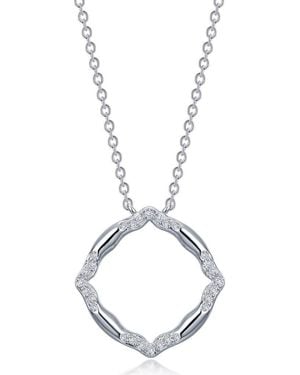 Lafonn Simulated Diamond Geometric Pendant Necklace - Metallic