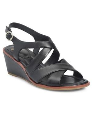 Söfft Gigi Slingback Wedge Sandal - Black