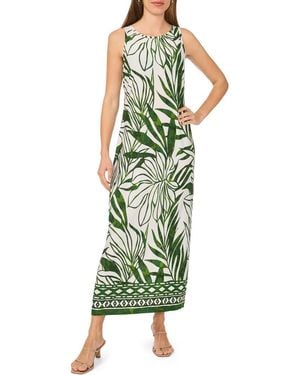 Halogen® Frond Print Sleeveless Maxi Dress - Green