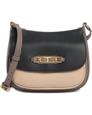 Tahari Raven Saddle Crossbody Bag - Black