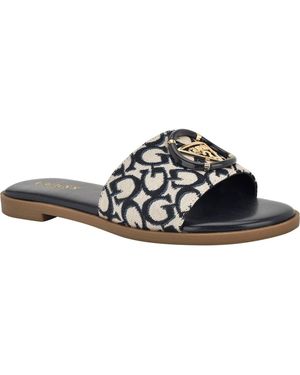 Guess Magnify Slide Sandal - Black