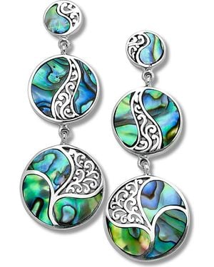 Samuel B. Graduated Drop Earrings - Green