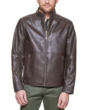 Dockers Racer Faux Leather Jacket - Gray