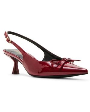 Madden Girl Vogue Pointed Toe Slingback Pump - Red