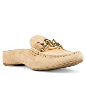 Donald J Pliner Gleaming Chain Moc Toe Mule - Natural