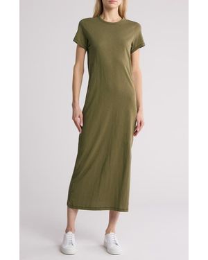Rag & Bone Short Sleeve Pima Cotton Maxi Dress - Green