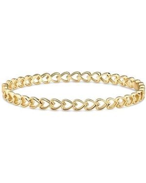DEVATA Open Heart Bangle Bracelet - Metallic