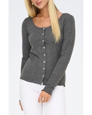 ONLY Tenna Long Sleeve Cardigan - Gray