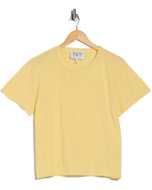 Twp His Cotton Blend T-Shirt - Yellow