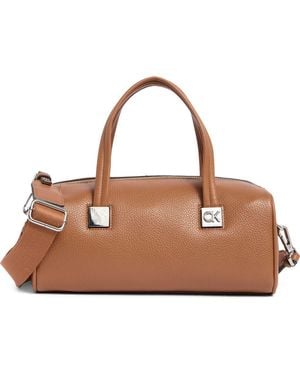 Calvin Klein Rue Satchel Bag - Brown