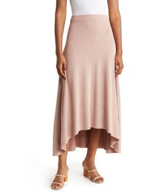 Go Couture Asymmetric Hi-Low Skirt - Pink