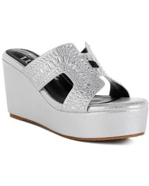 LONDON RAG Mariner Platform Wedge Sandal - White