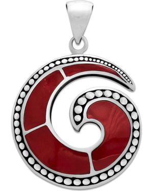 Samuel B. Sterling Swirl Pendant - Red