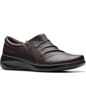 Clarks Kaetlyn Mila Side Zip Loafer - Black