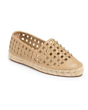 Cinq À Sept Rochel Cage Studded Espadrille Cap Toe Flat - Natural