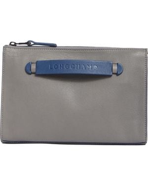 Longchamp 3D Bifold Leather Tech Case - Gray