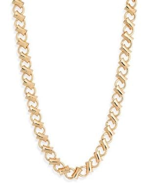 Leith Bar & Link Chain Necklace - Metallic