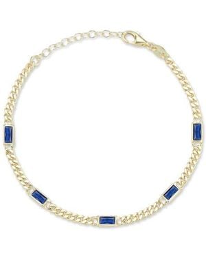 Chloe and Madison Cubic Zirconia Curb Bracelet - White