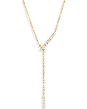 Nordstrom Rack Demi Fine Cubic Zirconia Y-Necklace - Metallic