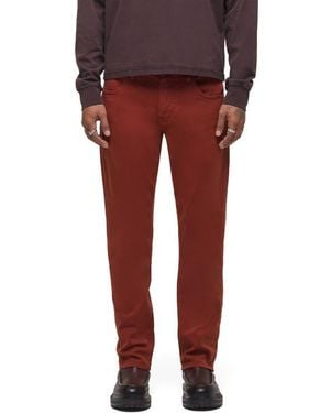 Hudson Jeans Blake Slim Straight Stretch Twill 5-Pocket Pants - Red