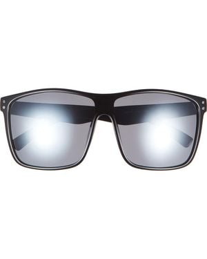 Hurley Rivet 55Mm Polarized Shield Sunglasses - Black