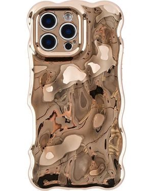 Auramma Glossy Bubbles Iphone 16 Pro Case - Brown