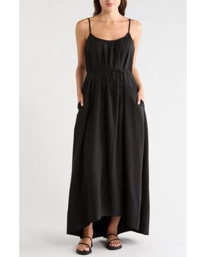 LBLC The Label Brynn Tie Waist High-Low Dress - Black