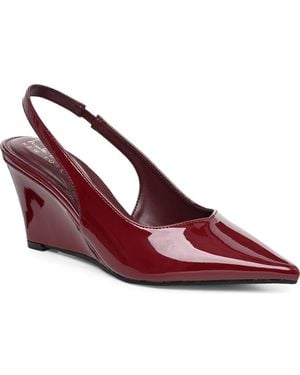 Nicole Miller Pointed Toe Slingback Pump - Red