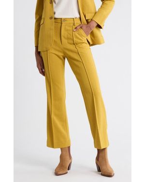 The Great The Geo Jacquard Prim Pants - Yellow